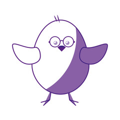 Little chicken cartoon icon vector illustration graphic design