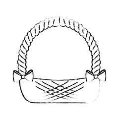 Empty easter basket icon vector illustration graphic design