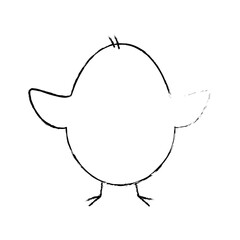Little chicken cartoon icon vector illustration graphic design
