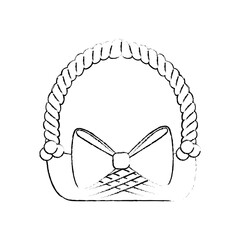 Empty easter basket icon vector illustration graphic design