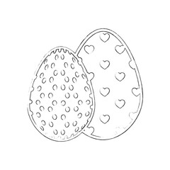 Eggs easter day icon vector illustration graphic design