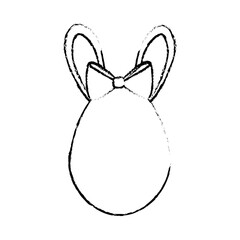 Cute easter bunny cartoon icon vector illustration graphic design