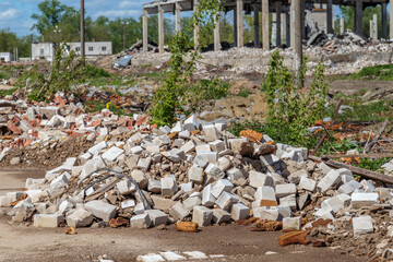 Abandoned dilapidated industrial building