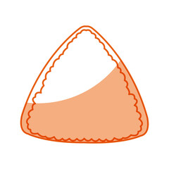 kawaii roll sushi oriental food traditional dinner vector illustration