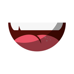 Mouth laughing cartoon icon vector illustration graphic design