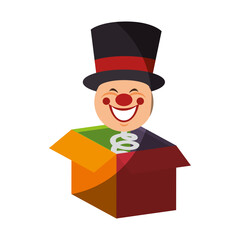 Jack in the box icon vector illustration graphic design