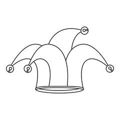 Jester hat accesory icon vector illustration graphic design