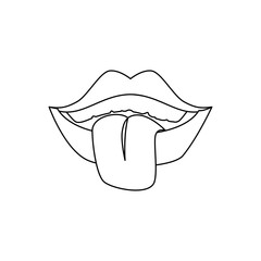 Mouth laughing cartoon icon vector illustration graphic design