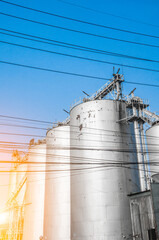 Industrial view at oil refinery plant form industry zone