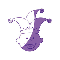 Jester clown cartoon icon vector illustration graphic design