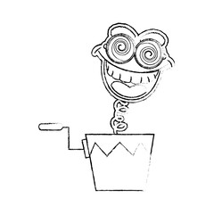 Jack in the box icon vector illustration graphic design