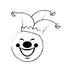 Jester clown cartoon icon vector illustration graphic design