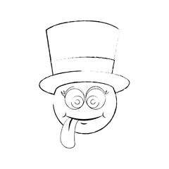 April fools day cartoon face icon vector illustration graphic design