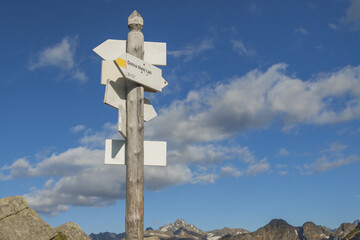 Poland, Tatra Mountains, Signpost