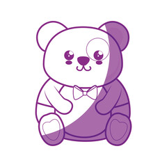 Fototapeta premium Bear panda kawaii cartoon icon vector illustration graphic design