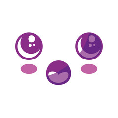 Cute kawaii cartoon face icon vector illustration graphic design