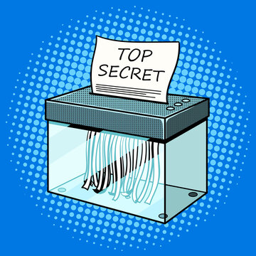recommend clip art: Paper shredder pop art style vector illustration