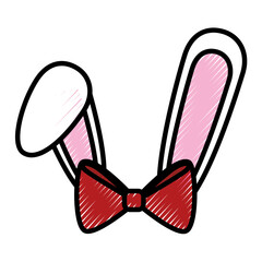 Cute bunny ears icon vector illustration graphic design