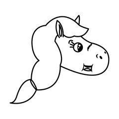 beautiful horse pony wings foal toy vector illustration