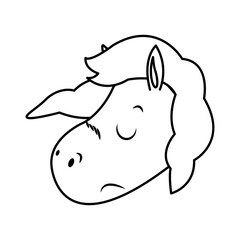 beautiful horse pony wings foal toy vector illustration