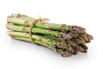 Asparagus on white background