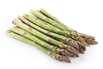 Asparagus on white background