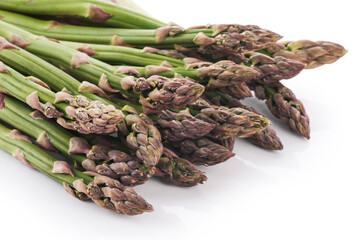 Asparagus on white background