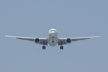 Aircraft flying in the sky on a sunny day