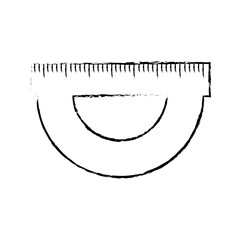 School ruler isolated icon vector illustration graphic design