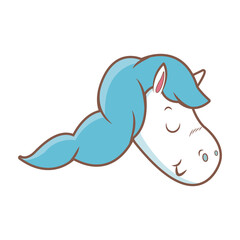 Obraz premium beautiful horse pony wings foal toy vector illustration