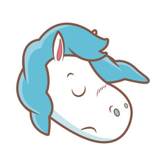 beautiful horse pony wings foal toy vector illustration