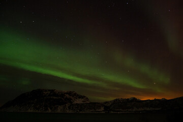 Polarlichter bei Bremnes, Harstad, Norwegen