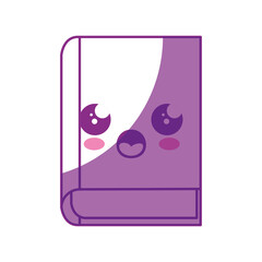 kawaii book icon over white background. vector illustration