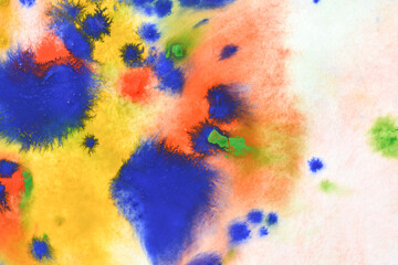 Fototapeta na wymiar Watercolor gradient multicolored bright background