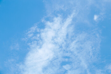 Beautiful sky with white clouds floating
