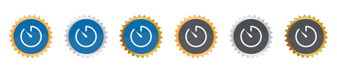 Countdown - Gezacktes Button-Set