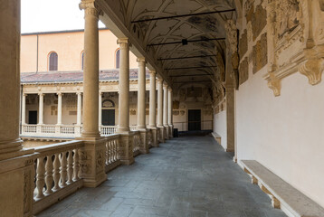 Fototapeta na wymiar Palazzo Bo, historical building home of the Padova University from 1539, in Padua, Italy
