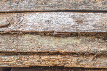 Wooden Planks. Front view with empty.