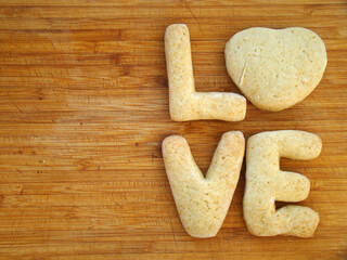 Love. Letters of cookies