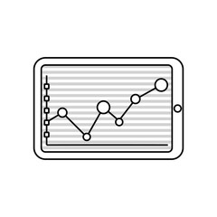 tablet statics trend vector illustration graphic design icon