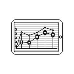 tablet statics trend vector illustration graphic design icon