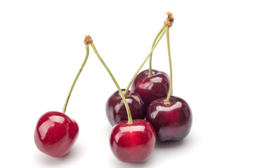 Fototapeta na wymiar Cherries isolated on white