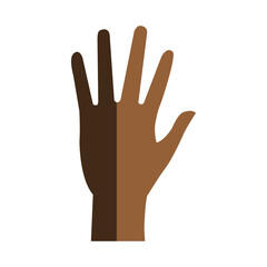 hand person cartoon vector illustration icon design graphic shadow