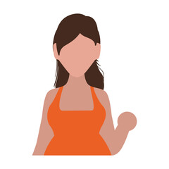 Anonymous faceless woman icon vector illustration graphic design