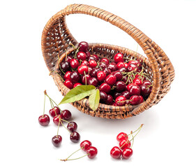 Cherries in basket