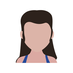 Anonymous faceless woman icon vector illustration graphic design