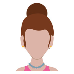 Anonymous faceless woman icon vector illustration graphic design