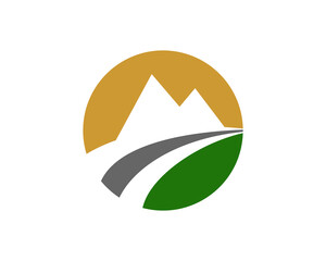 Mountain swoosh circle