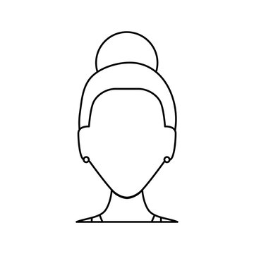 Anonymous faceless woman icon vector illustration graphic design