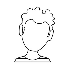 Man faceless avatar icon vector illustration graphic design